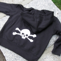 ~BACK DESIGN~Little White Skully design<br>from Haverhill, Massachusetts<br>